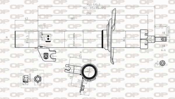 Open Parts SAB8306.31 - Amortizer www.molydon.hr