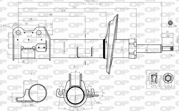 Open Parts SAB8300.31 - Amortizer www.molydon.hr