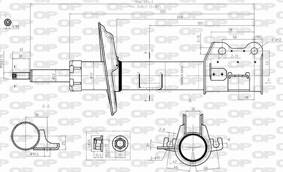 Open Parts SAB8299.31 - Amortizer www.molydon.hr