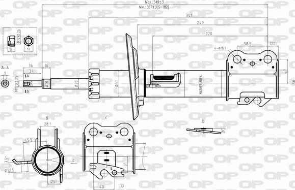 Open Parts SAB8290.31 - Amortizer www.molydon.hr