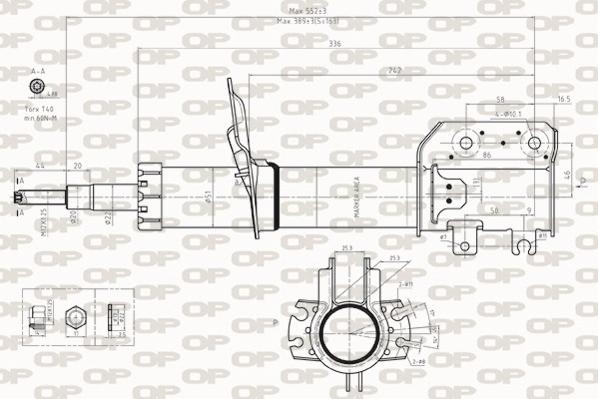 Open Parts SAB8248.31 - Amortizer www.molydon.hr