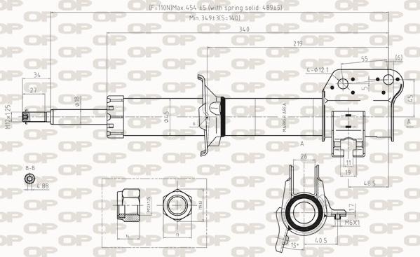 Open Parts SAB8255.31 - Amortizer www.molydon.hr