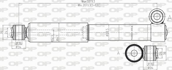 Open Parts SAB8250.12 - Amortizer www.molydon.hr