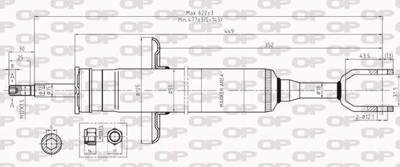 Open Parts SAB8258.31 - Amortizer www.molydon.hr