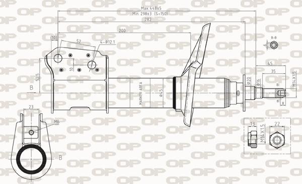 Open Parts SAB8257.31 - Amortizer www.molydon.hr