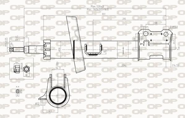 Open Parts SAB8268.31 - Amortizer www.molydon.hr