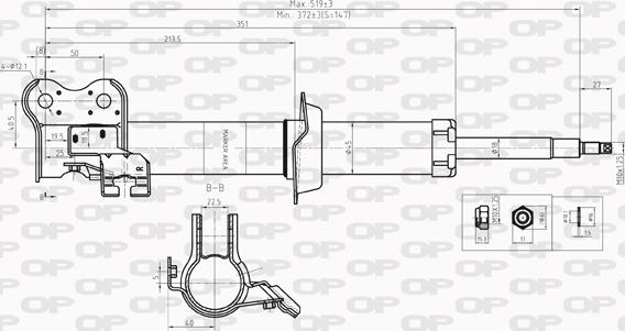 Open Parts SAB8209.31 - Amortizer www.molydon.hr