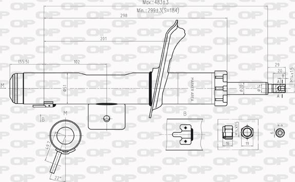 Open Parts SAB8205.11 - Amortizer www.molydon.hr