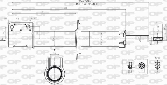 Open Parts SAB8206.31 - Amortizer www.molydon.hr