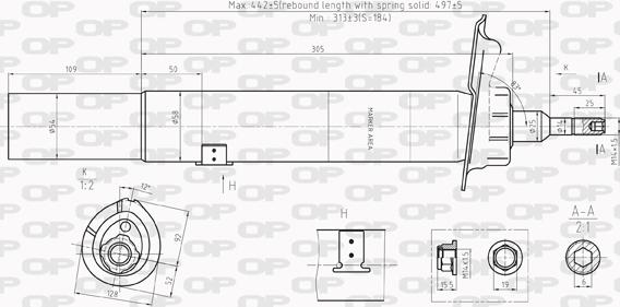 Open Parts SAB8208.31 - Amortizer www.molydon.hr