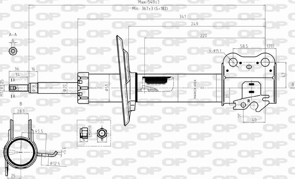 Open Parts SAB8289.31 - Amortizer www.molydon.hr