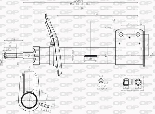 Open Parts SAB8235.31 - Amortizer www.molydon.hr