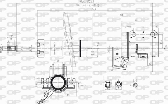 Open Parts SAB8221.31 - Amortizer www.molydon.hr