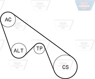 Optibelt 5 PK 1150KT1 - Garnitura klinastog rebrastog remena www.molydon.hr