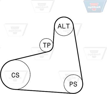 Optibelt 6 PK 906KT2 - Garnitura klinastog rebrastog remena www.molydon.hr