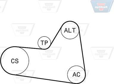 Optibelt 6 PK 1710KT1 - Garnitura klinastog rebrastog remena www.molydon.hr
