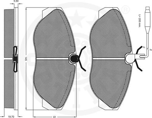 Optimal 9943 - Komplet Pločica, disk-kočnica www.molydon.hr