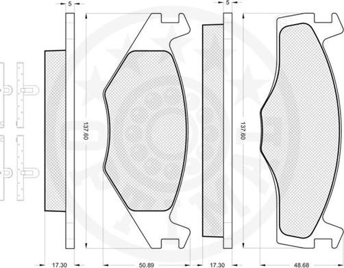 Optimal 9968 - Komplet Pločica, disk-kočnica www.molydon.hr