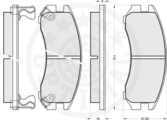 Optimal 9445 - Komplet Pločica, disk-kočnica www.molydon.hr