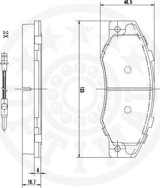 Optimal 9446 - Komplet Pločica, disk-kočnica www.molydon.hr