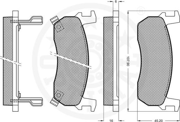 Optimal 9456 - Komplet Pločica, disk-kočnica www.molydon.hr