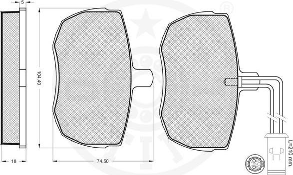 Optimal 9425 - Komplet Pločica, disk-kočnica www.molydon.hr