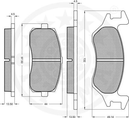 Optimal 9421 - Komplet Pločica, disk-kočnica www.molydon.hr