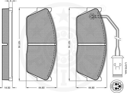 Optimal 9474 - Komplet Pločica, disk-kočnica www.molydon.hr