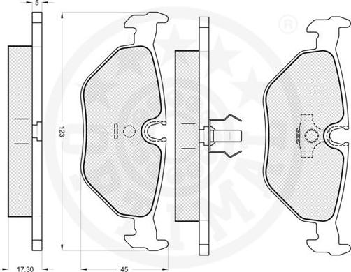 Optimal 9544 - Komplet Pločica, disk-kočnica www.molydon.hr