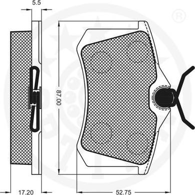 Optimal 9540 - Komplet Pločica, disk-kočnica www.molydon.hr