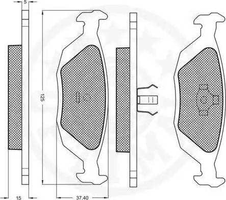 Optimal 9541 - Komplet Pločica, disk-kočnica www.molydon.hr