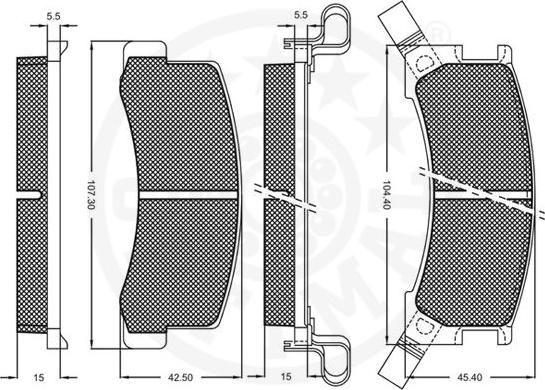 Optimal 9543 - Komplet Pločica, disk-kočnica www.molydon.hr