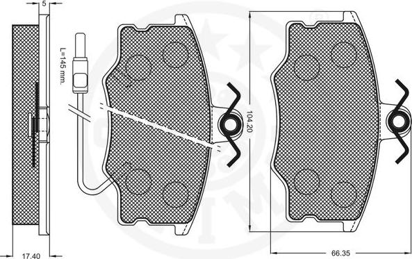 Optimal 9547 - Komplet Pločica, disk-kočnica www.molydon.hr