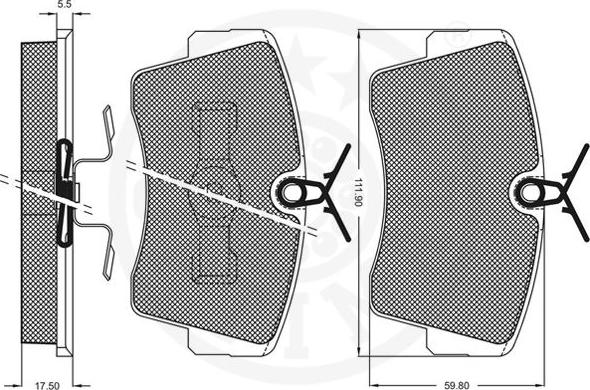 Optimal 9586 - Komplet Pločica, disk-kočnica www.molydon.hr