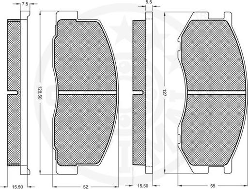 Optimal 9532 - Komplet Pločica, disk-kočnica www.molydon.hr