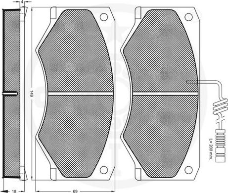 Optimal 9525 - Komplet Pločica, disk-kočnica www.molydon.hr