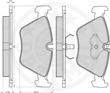 Optimal 9659 - Komplet Pločica, disk-kočnica www.molydon.hr