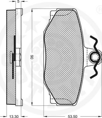 Optimal 9601 - Komplet Pločica, disk-kočnica www.molydon.hr