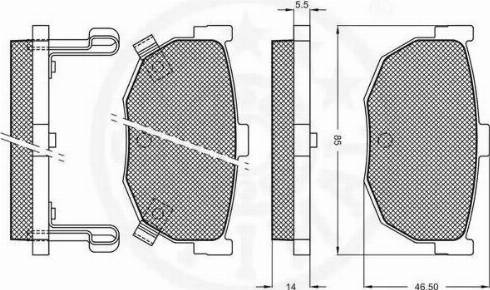 Optimal 9603 - Komplet Pločica, disk-kočnica www.molydon.hr