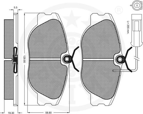 Optimal 9799 - Komplet Pločica, disk-kočnica www.molydon.hr