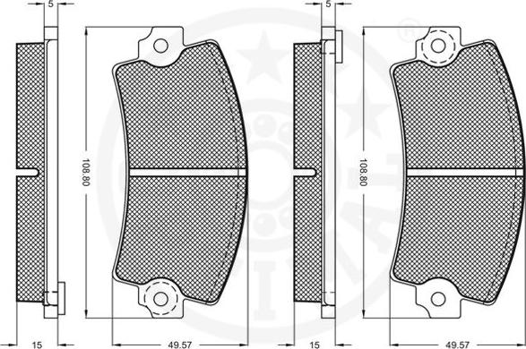 Optimal 9142A - Komplet Pločica, disk-kočnica www.molydon.hr