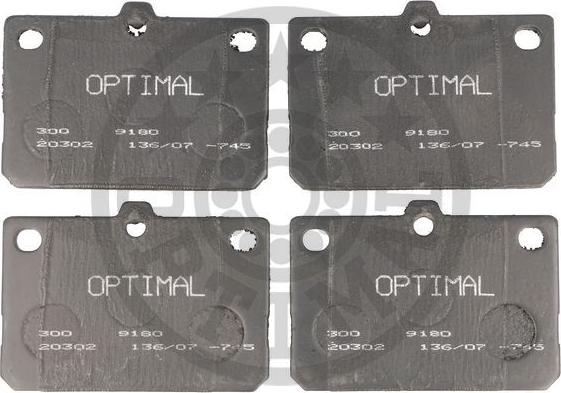 Optimal 9180 - Komplet Pločica, disk-kočnica www.molydon.hr