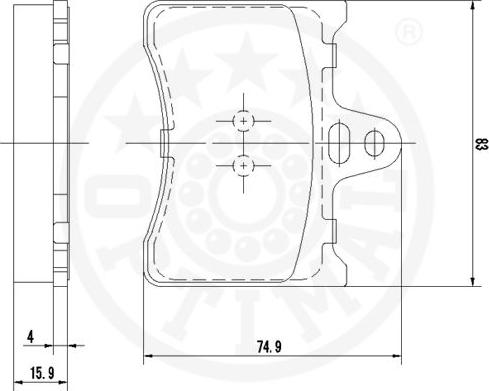 Optimal 9175 - Komplet Pločica, disk-kočnica www.molydon.hr