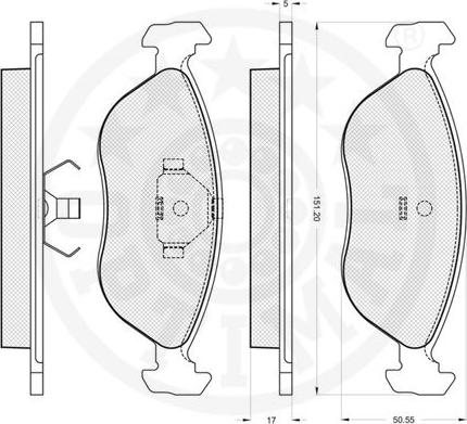 Optimal 9869 - Komplet Pločica, disk-kočnica www.molydon.hr