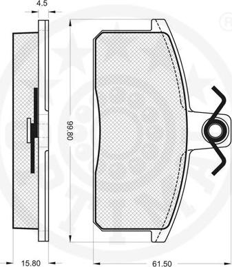 Optimal 9821 - Komplet Pločica, disk-kočnica www.molydon.hr