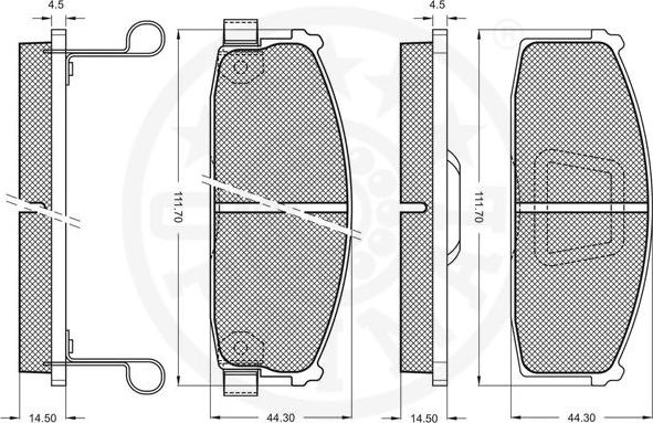 Optimal 9396 - Komplet Pločica, disk-kočnica www.molydon.hr