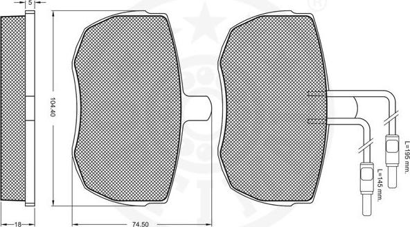 Optimal 9353 - Komplet Pločica, disk-kočnica www.molydon.hr