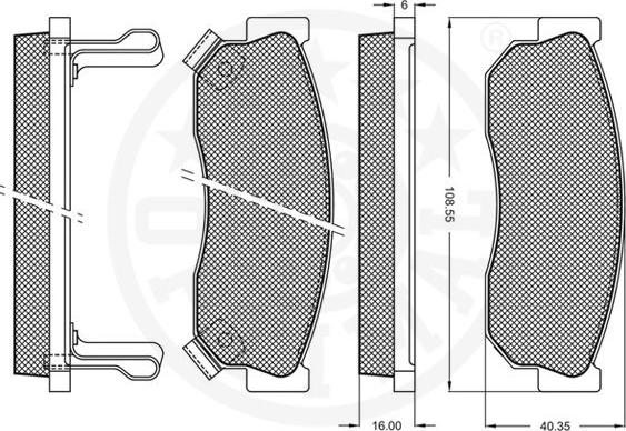 Optimal 9382 - Komplet Pločica, disk-kočnica www.molydon.hr