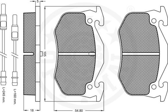 Optimal 9339 - Komplet Pločica, disk-kočnica www.molydon.hr