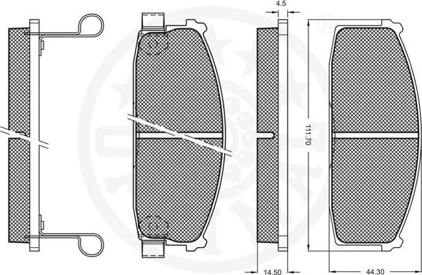 Optimal 9378 - Komplet Pločica, disk-kočnica www.molydon.hr